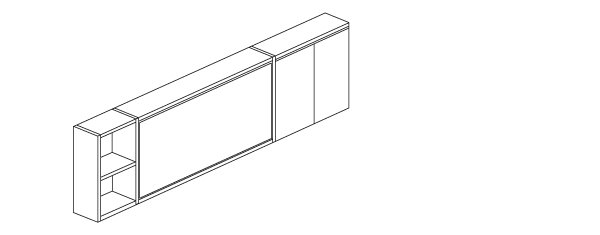 Opklapbed Kali tech combineer met kast C BedHabits